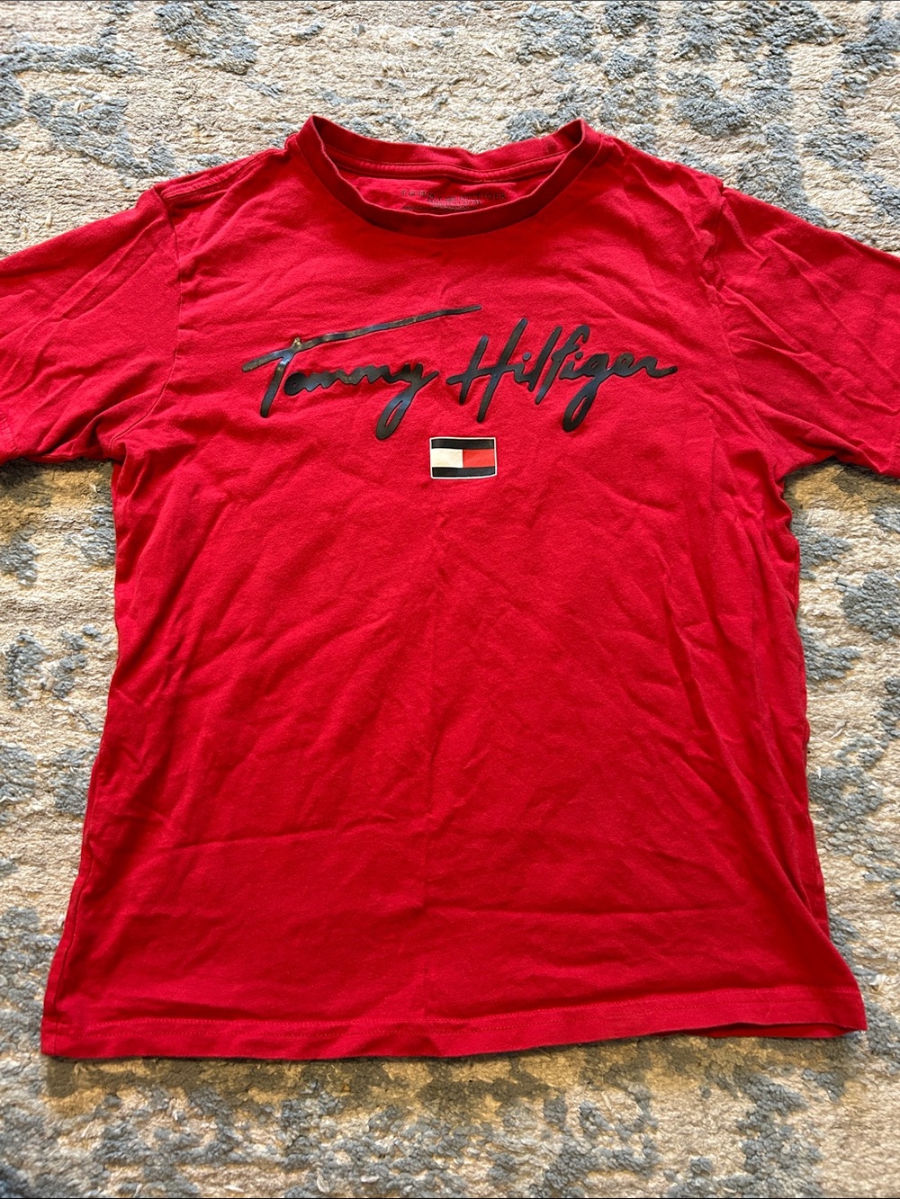 Tommy Hilfiger Red Baby Tee with Logo